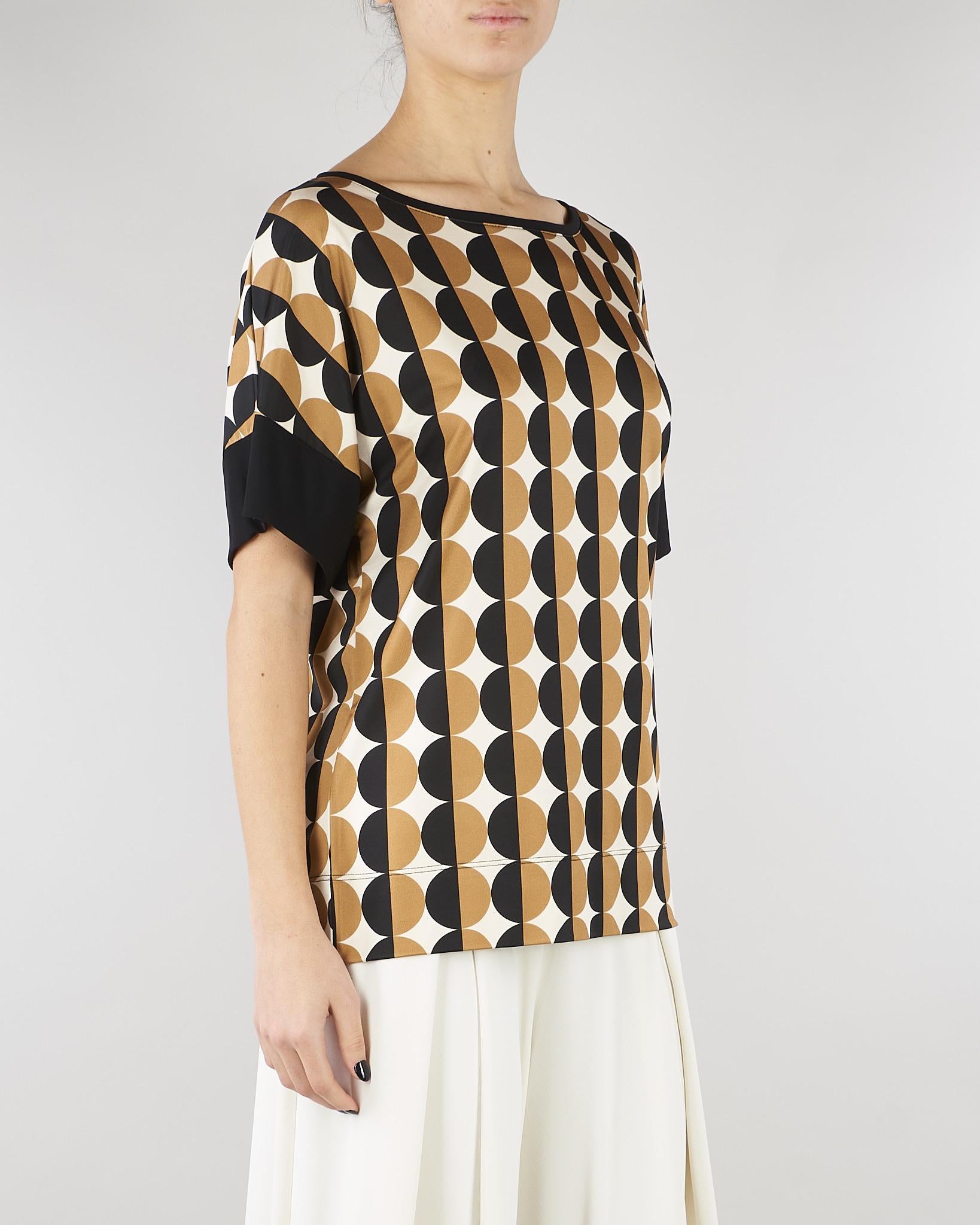 Blusa Nero-Crema a fantasia D5044271 01 CLIPS 
