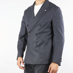 Giacca Grigio doppiopetto in flanella di lana 3932G2738250501 98 MANUEL RITZ 