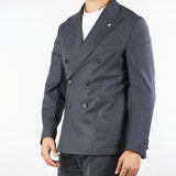 Giacca Grigio doppiopetto in flanella di lana 3932G2738250501 98 MANUEL RITZ 