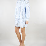 Abito Celeste con ricamo Ajour NS232 40 NO SECRETS 