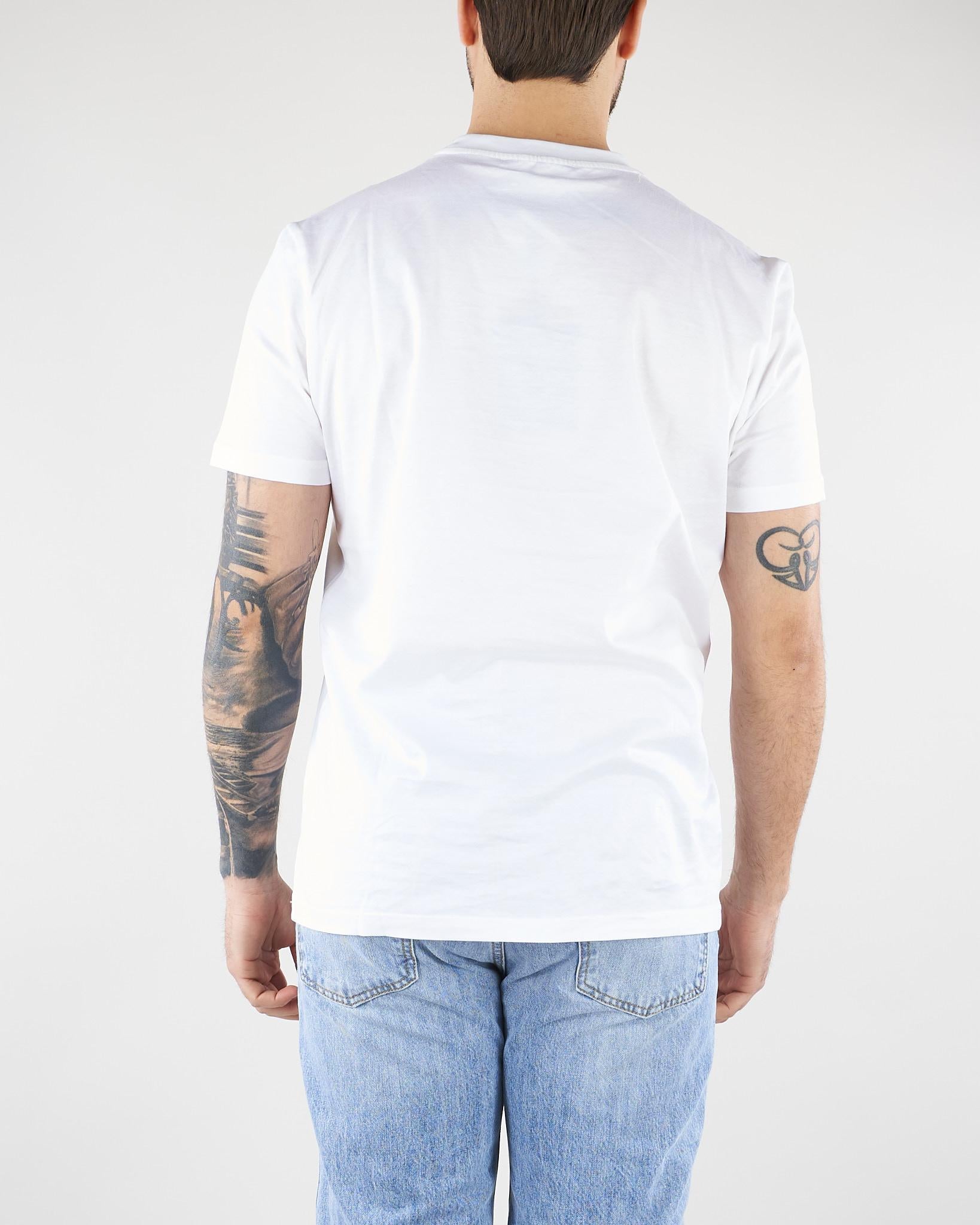 T-shirt Basic Bianco in cotone mercerizzato LT26001 A001 LOW BRAND 