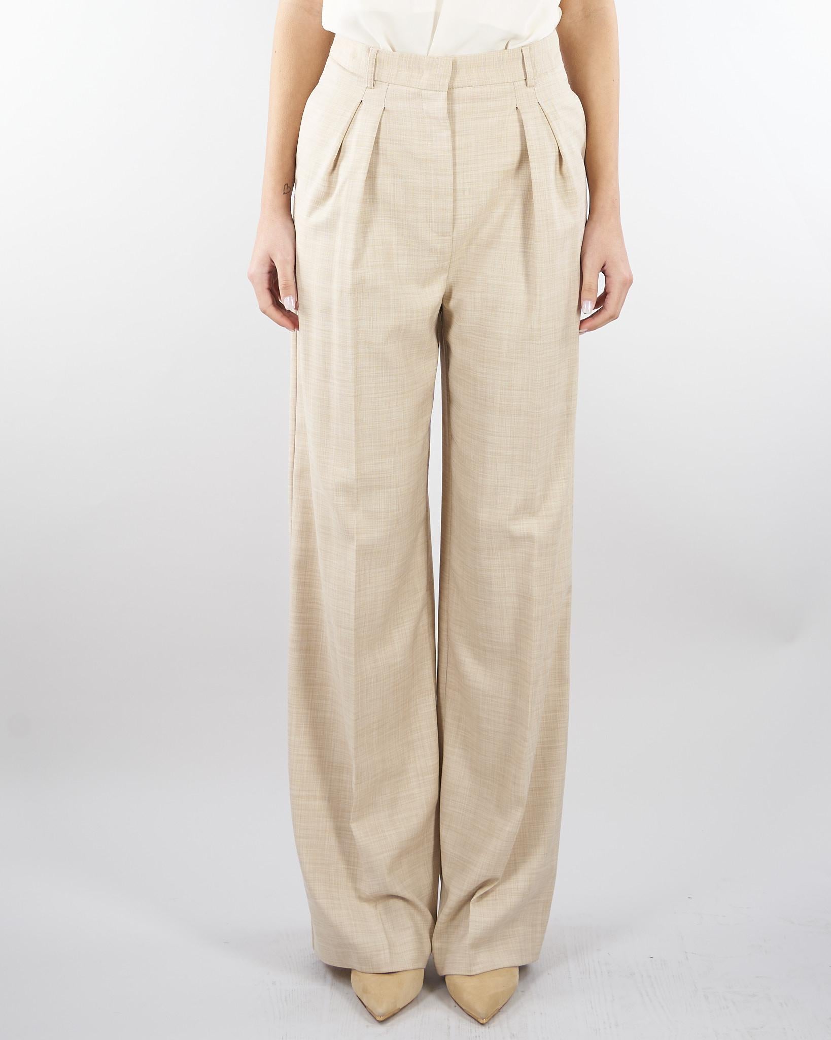Pantalone Beige in tramato light PA01201TTEL0014 V0778 SIMONA CORSELLINI 