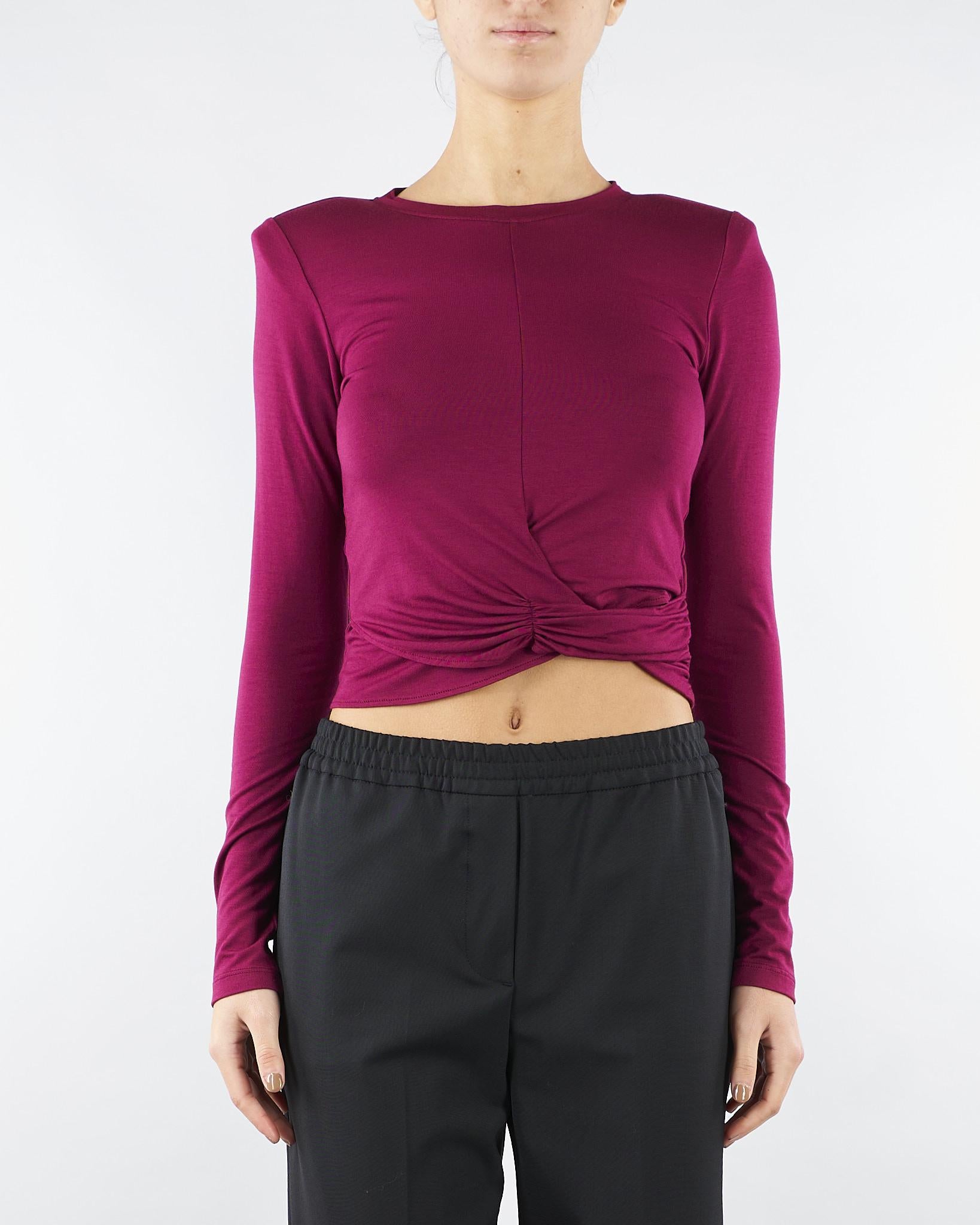 Top Cherry cropped con drappeggio TS00101TJER0058 V0741 SIMONA CORSELLINI 