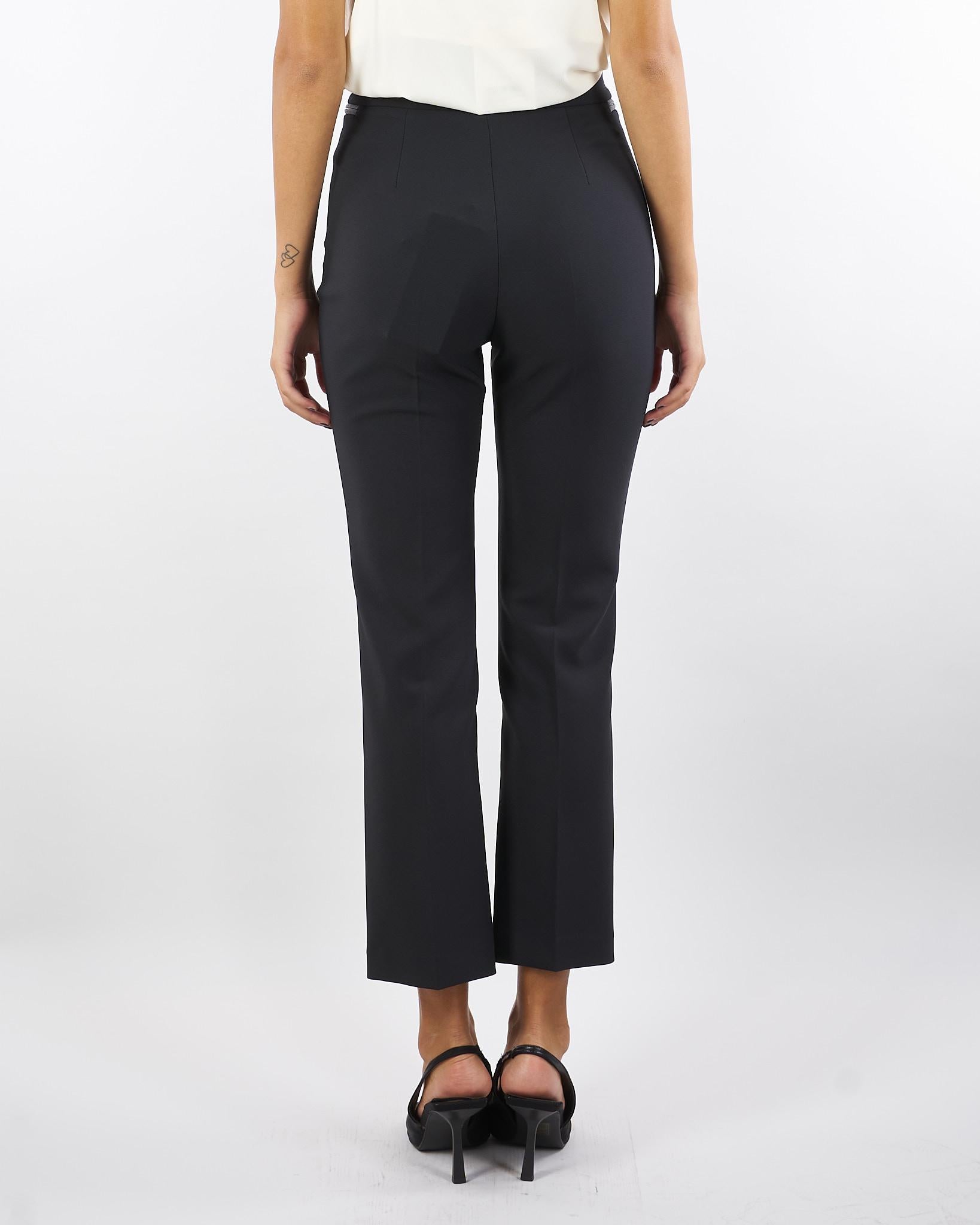 Pantaloni Nero in doppio crêpe PA10856E2 110 ELISABETTA FRANCHI 