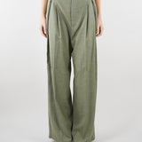 Pantalone Verde Ampio con Cinturino TAB0092 17 VICOLO 