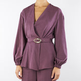 Giacca kimono Bordeaux con cintura GI287 85 BOHEMIAN VI 