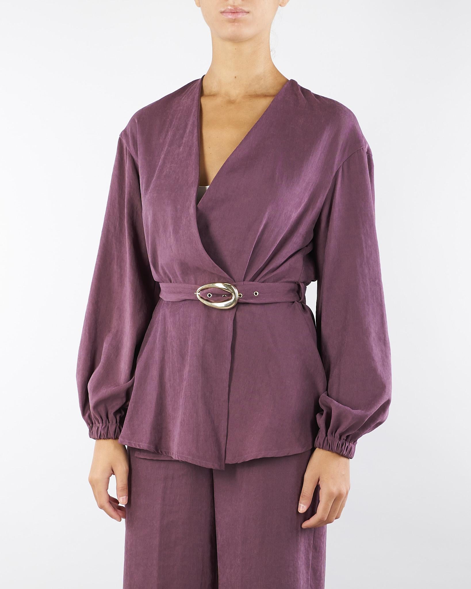 Giacca kimono Bordeaux con cintura GI287 85 BOHEMIAN VI 