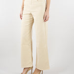Jeans wide leg Crema in drill di cotone WKDMEDINA 12 MAX MARA WEEKEND 
