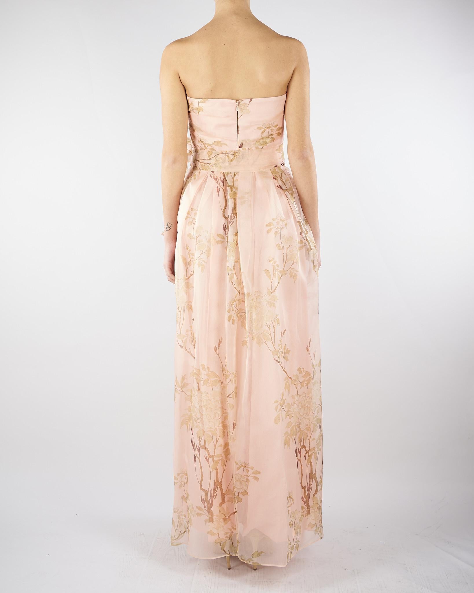 Abito Cipria in organza di seta stampata MSEDOMINIO 3 MAX MARA STUDIO 