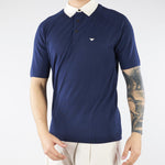 Maglia con collo a polo a contrasto EM004622AF25247 UB130 EMPORIO ARMANI 
