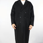 Cappotto Nero Oversize doppiopetto in pura lana B6F0026 99 AMARANTO 
