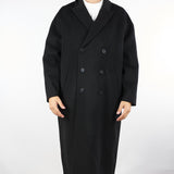 Cappotto Nero Oversize doppiopetto in pura lana B6F0026 99 AMARANTO 
