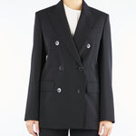 Blazer Nero doppiopetto in lana VADARE 5 MAX MARA STUDIO 
