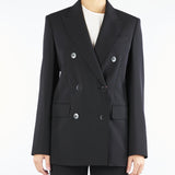 Blazer Nero doppiopetto in lana VADARE 5 MAX MARA STUDIO 