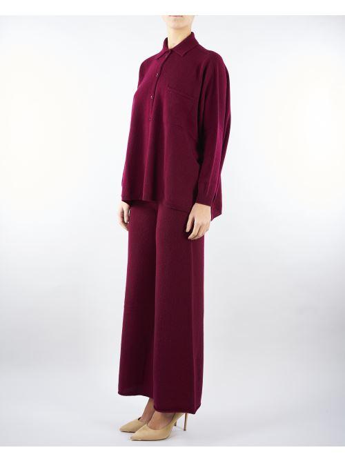 Pantalone Bordeaux in maglia di puro cashmere V51622 85 VANISE' 