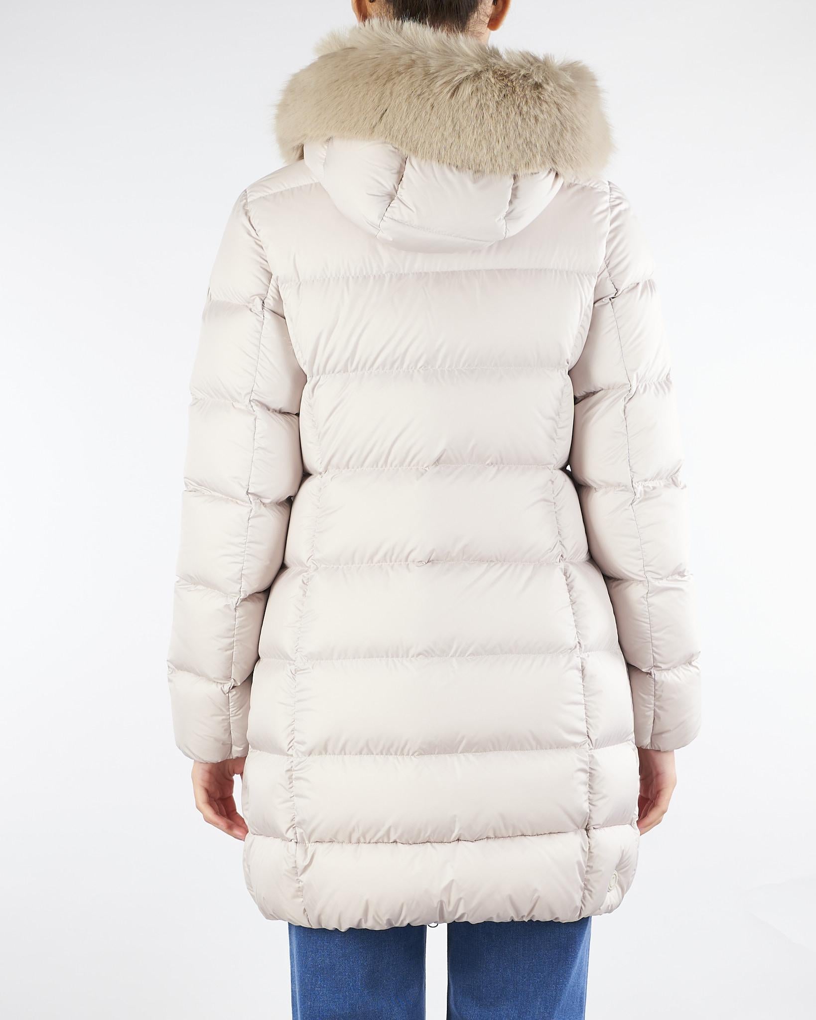 Piumino lungo Canapa con cappuccio e vera pelliccia 2243E2XX 06 COLMAR 