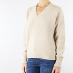 Maglia a V Beige in alpaca e cotone VISITA 2 MAX MARA WEEKEND 