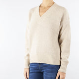 Maglia a V Beige in alpaca e cotone VISITA 2 MAX MARA WEEKEND 