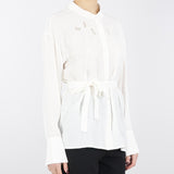 Camicia in georgette con ricamo