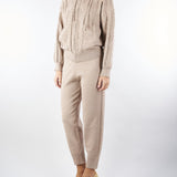 Felpa jacquard Beige in maglia NS272 30 NO SECRETS 