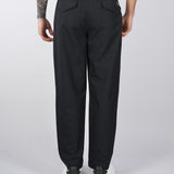 Pantalone Kim Coulisse Nero con elastico in vita relaxed fit