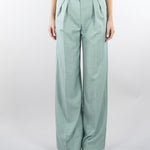 Pantalone Salvia in tramato light PA01201TTEL0014 V0768 SIMONA CORSELLINI 