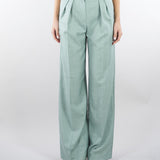 Pantalone Salvia in tramato light PA01201TTEL0014 V0768 SIMONA CORSELLINI 