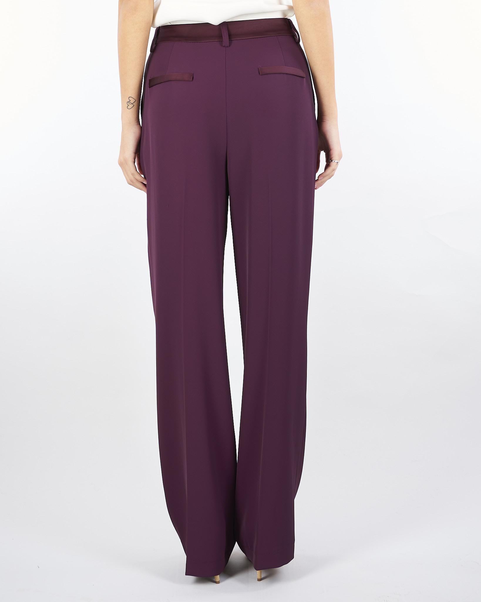 Pantaloni Bordeaux ampi con vita alta PES0KHX 85 IMPERIAL 