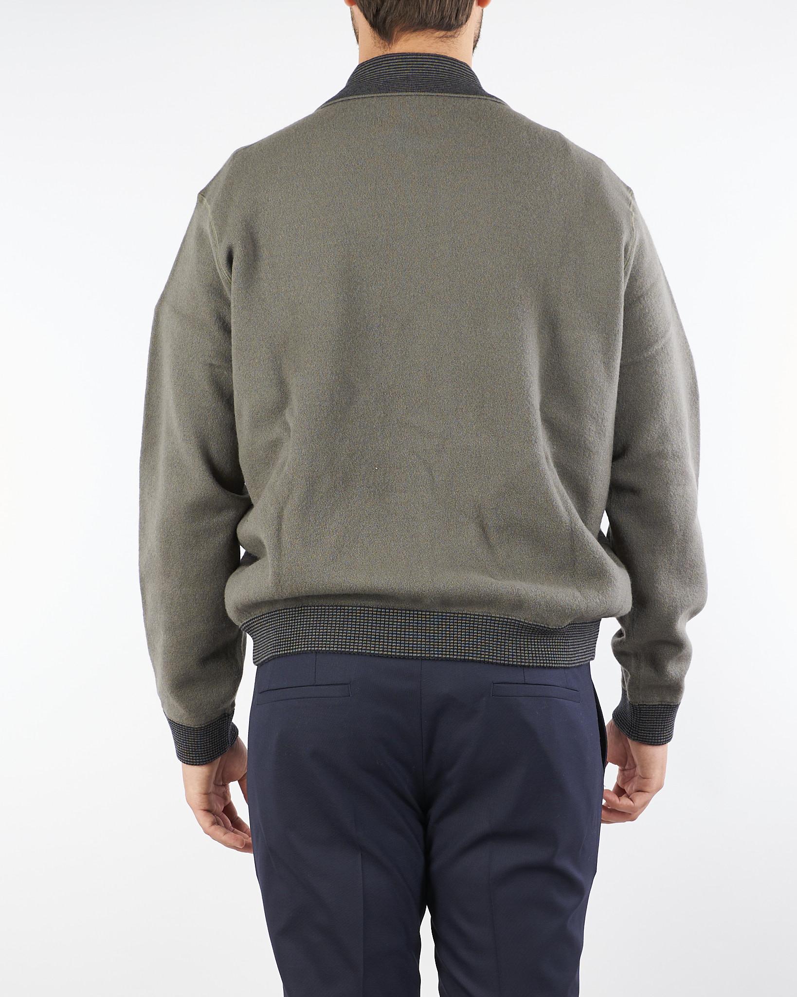 Cardigan Fango in pura lana con colletto EM001517AF18099 U8143 EMPORIO ARMANI 