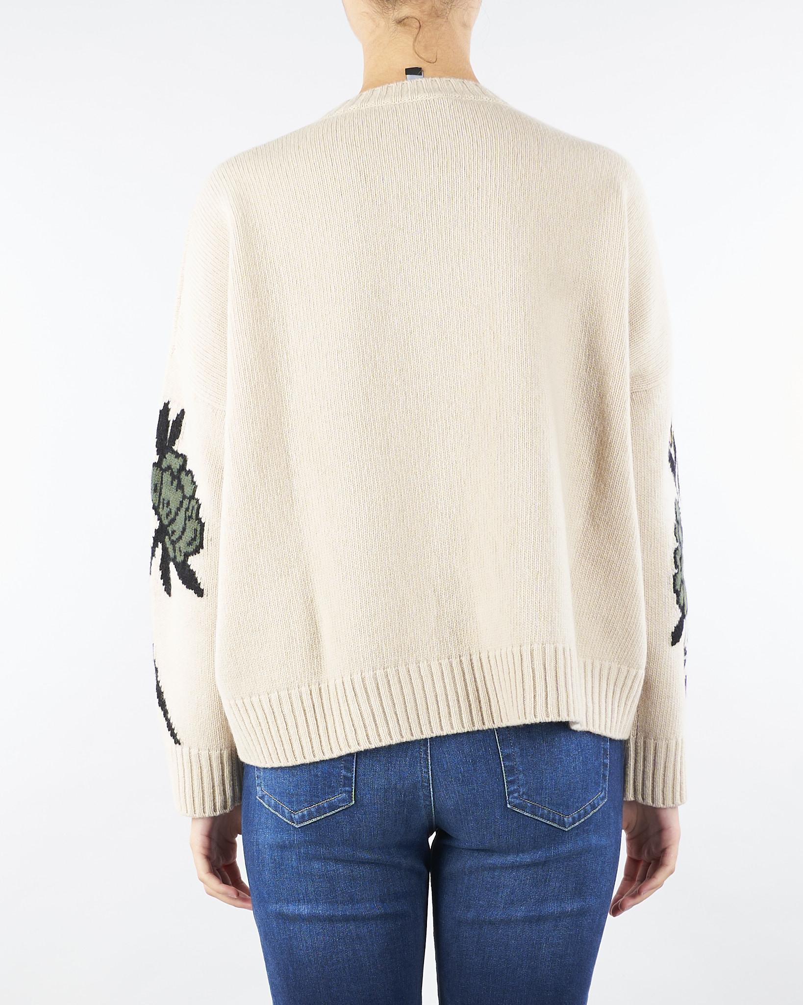 Maglia over Beige in filato di lana PAVIDI 3 MAX MARA WEEKEND 