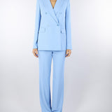 Tailleur Azzurro doppiopetto con pantalone dritto