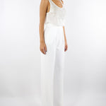 Tuta Avorio in georgette e crêpe con cristalli TU06357E2 360 ELISABETTA FRANCHI 