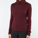 Maglia aderente Bordeaux con collo ad anello CORINNE 3 MARELLA 