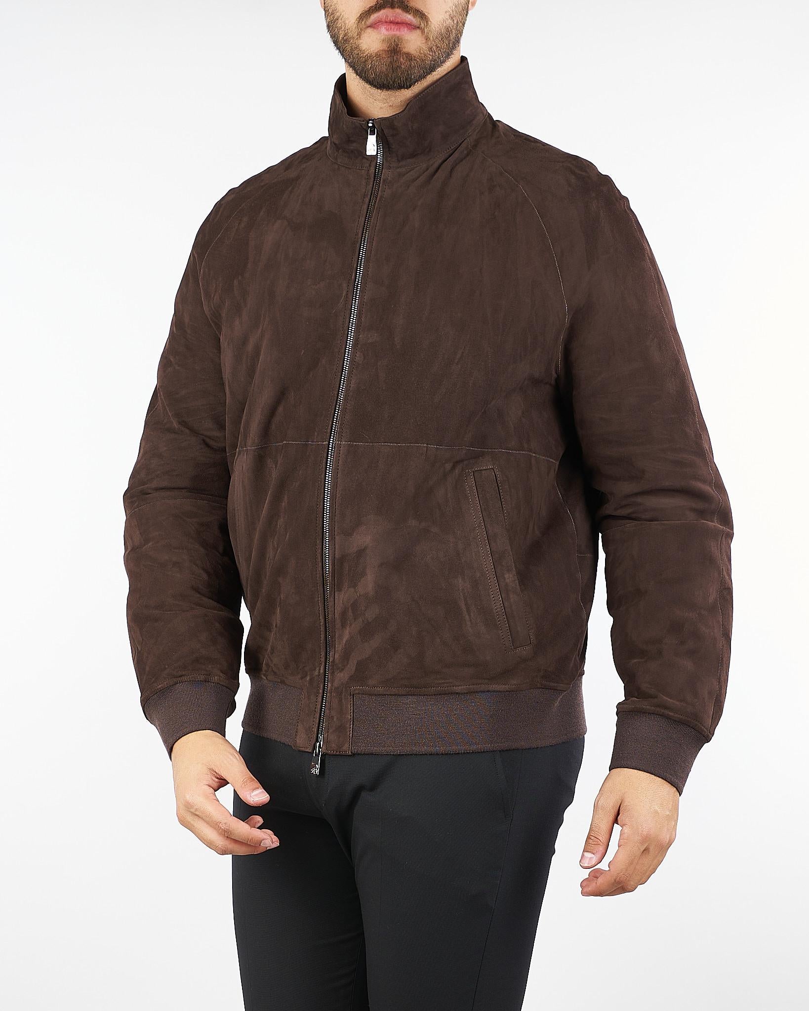 Giubbotto Moro in vera pelle scamosciata 26L5D52620104 31 CORNELIANI 