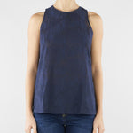 Top Blu in mussola ricamata PBBPOLIS 3 PENNY BLACK 