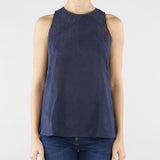 Top Blu in mussola ricamata PBBPOLIS 3 PENNY BLACK 