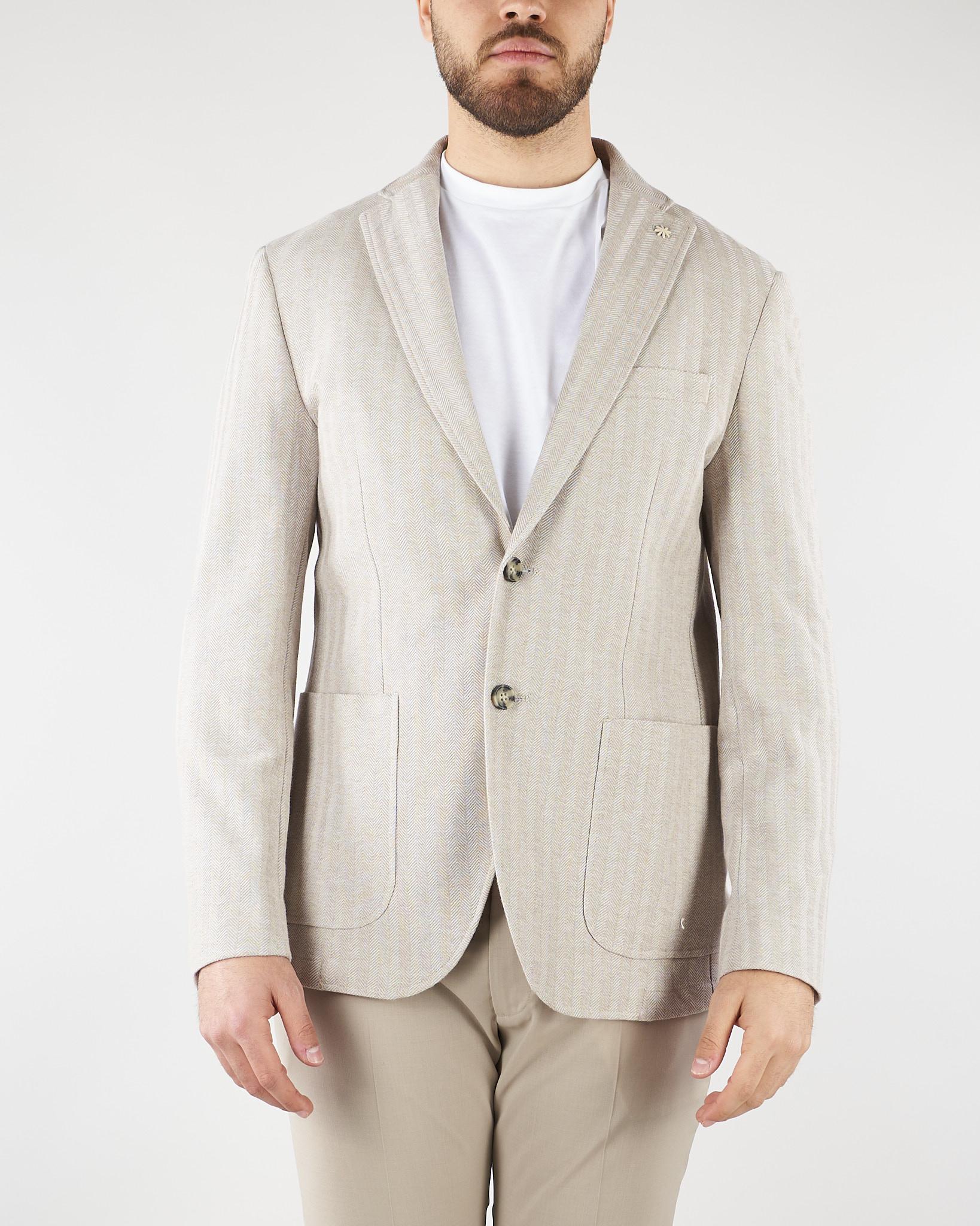 Giacca Sabbia spigata 4032G2900MC263274 25 MANUEL RITZ 