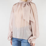 Camicia Cipria in organza con fiocco TAB0210 14 VICOLO 