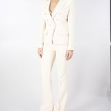 Giacca Burro in crêpe con dettagli in raso