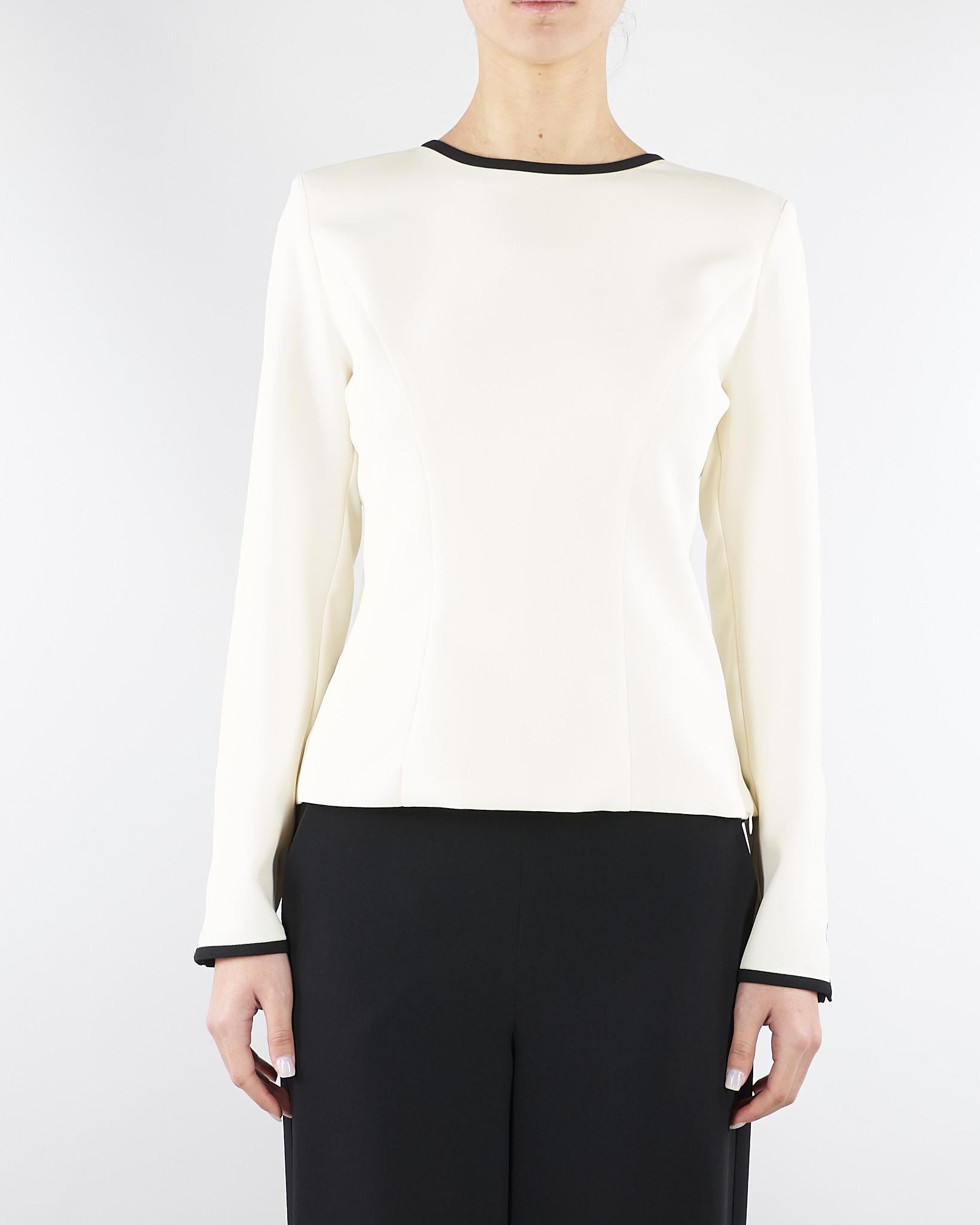 Blusa Bianco-Nero in envers satin MLTSCACCO 2 MARELLA 