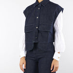 Gilet Con Tasche In Denim DF5006 47 VICOLO 