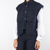 Gilet Con Tasche In Denim DF5006 47 VICOLO 