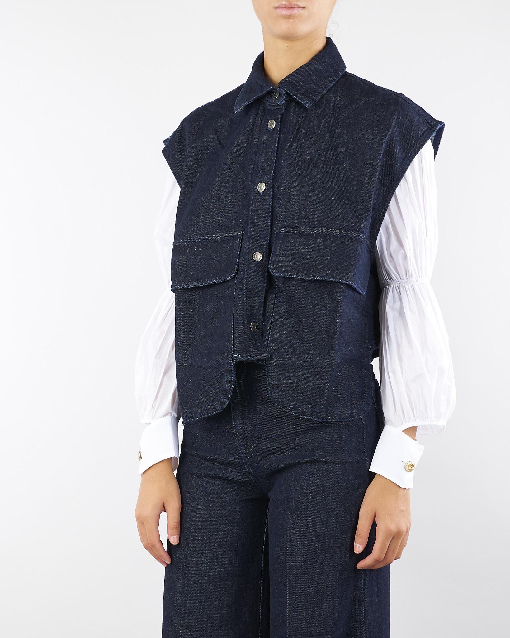 Gilet Con Tasche In Denim DF5006 47 VICOLO 