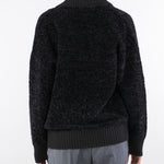 Cardigan Nero in ciniglia bouclé con bottoni gioiello MK44S57E2 110 ELISABETTA FRANCHI 