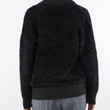 Cardigan Nero in ciniglia bouclé con bottoni gioiello MK44S57E2 110 ELISABETTA FRANCHI 