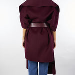 Mantella Merlot in panno di lana double CP67D56E2 EA4 ELISABETTA FRANCHI 