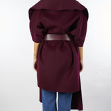 Mantella Merlot in panno di lana double CP67D56E2 EA4 ELISABETTA FRANCHI 