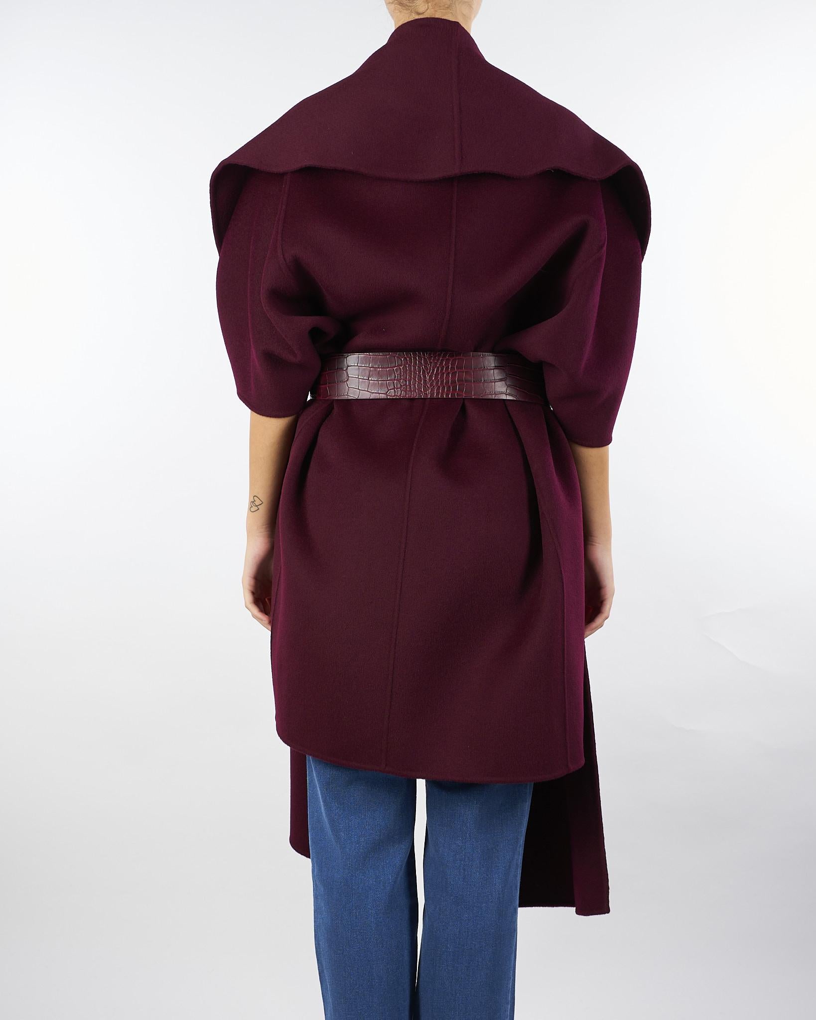 Mantella Merlot in panno di lana double CP67D56E2 EA4 ELISABETTA FRANCHI 