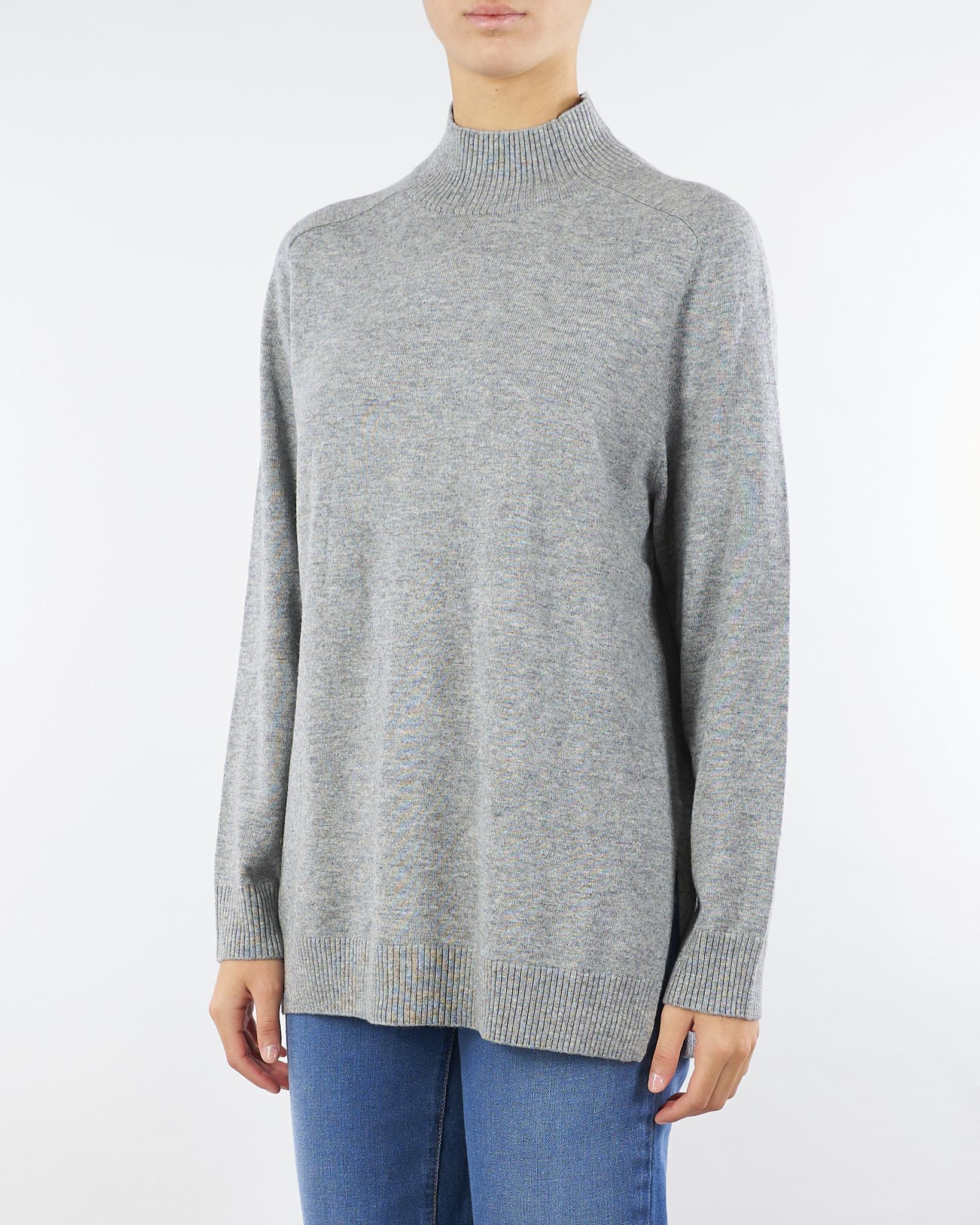 Maglia Grigio in misto lana con collo a cratere RI5NT013 0007 ICONA 