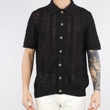 Maglia Camicia Nero jacquard in maglia